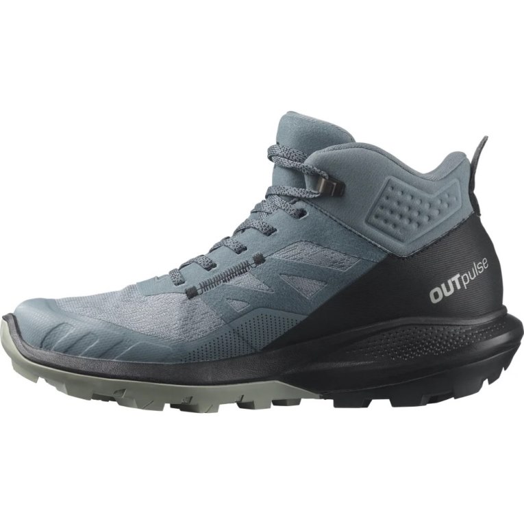 Turquoise / Black Salomon Outpulse Mid GTX Women's Hiking Boots | PH 53629V